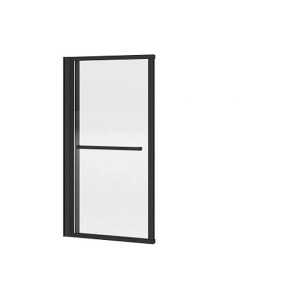 Vente-unique Duschabtrennung Veslira Schwarz 120 cm