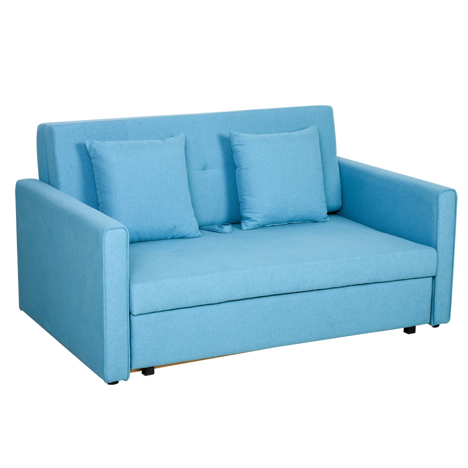 HOMCOM Schlafsofa 2-Sitzer mit Bettfunktion 152 x 101 x 81cm