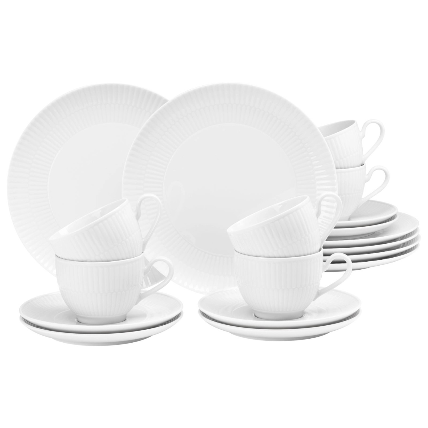 Seltmann Weiden Amina Kaffeeservice 18-teilig Weiß günstig online kaufen