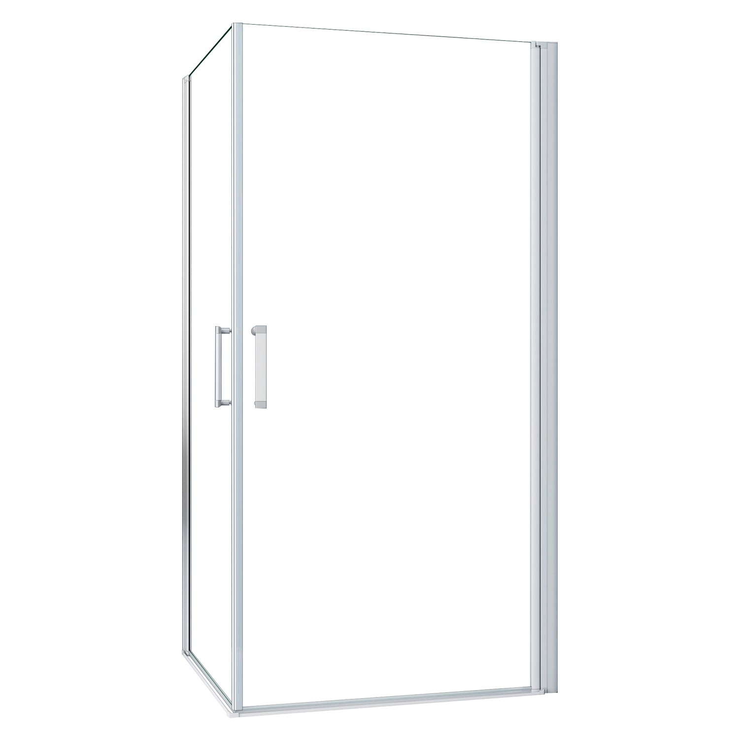AICA Alu Silber Matt Eckdusche 100x80x185cm Duschkabine 5mm ESG Sicherheits günstig online kaufen
