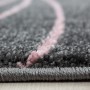 Detailaufnahme: Ayyildiz Kinderteppich Kids 610 Pink (80x150 cm) mit rosa Muster auf grauem Grund.