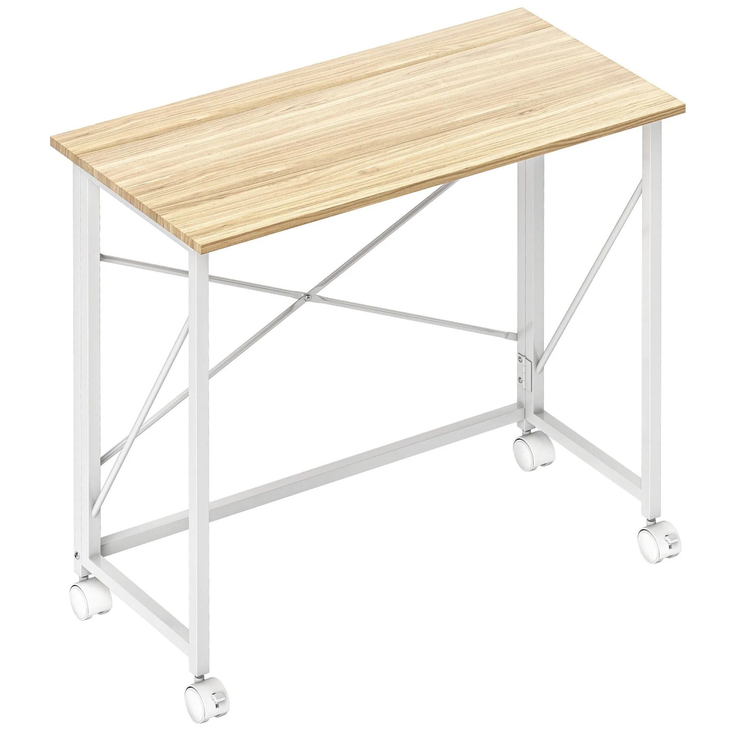 HOMCOM Writing Desk MDF Stahl 80L x 40B x 75H cm Naturholz