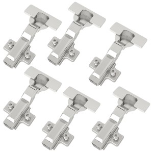 SOTECH Smooth 6 x Topfband T52 105 Grad Mittelanschlag Halb Aufliegend mit Dämpfer und Kreuzplatte inkl. Abdeckkappen