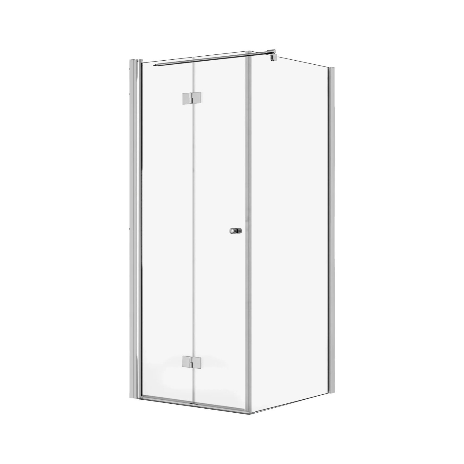 Schöner Wohnen Drehfalttür Gretia m. Seitenwand Chrom 90 cm x 200 cm DIN L