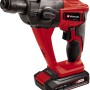Einhell Akku-Bohrhammer TE-HD 18 Li mit 2,5 Ah Akku, rot/schwarz, für Bohr- und Schlagbohrarbeiten.
