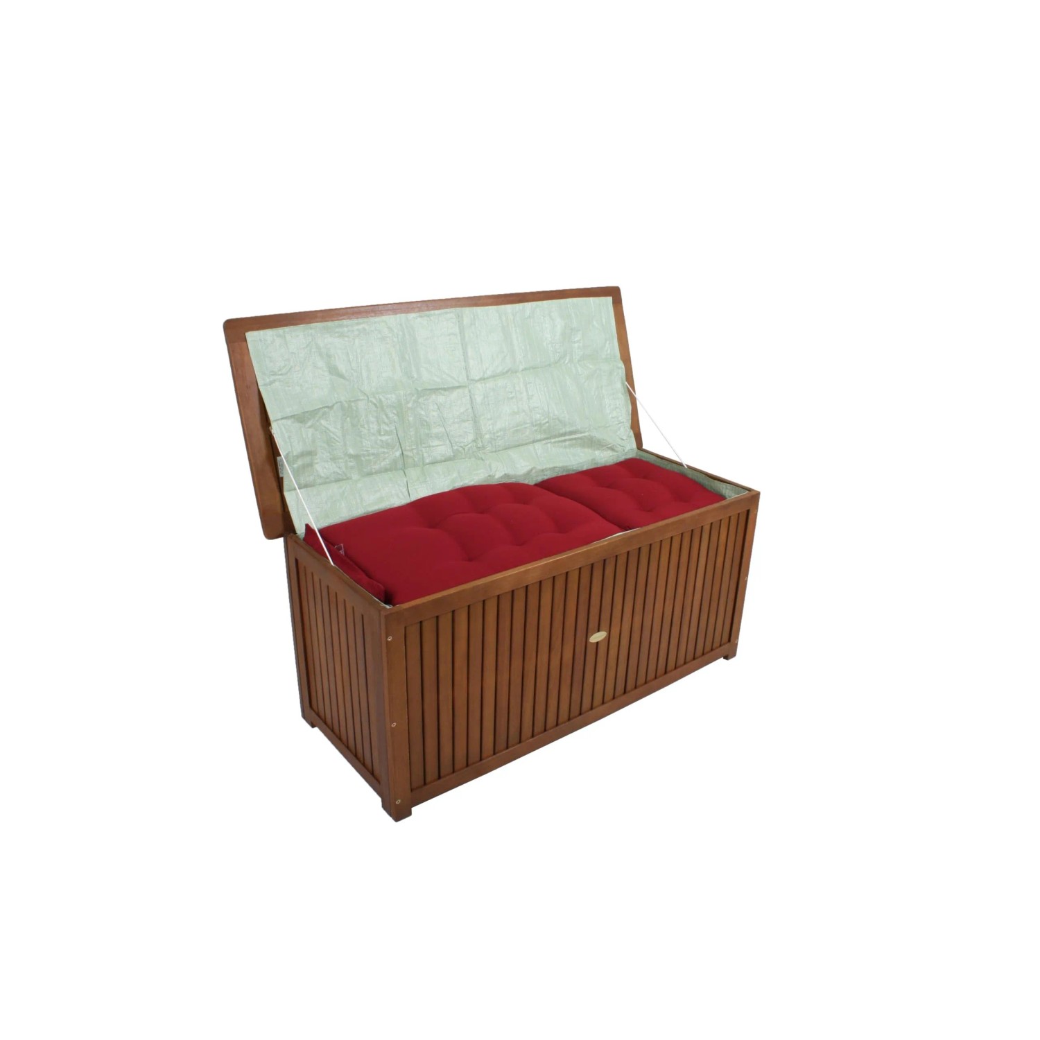 DELUKE Auflagenbox JOANA Natur Akazie Gartenbox Aufbewahrungsbox Kissenbox Gartentruhe Outdoor_5