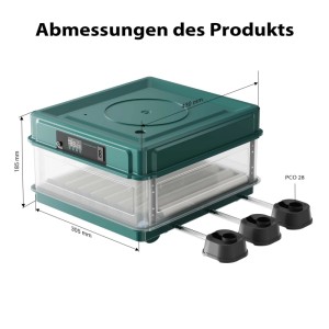 Fudajo Vollautomatischer Flächenbrüter Brutmaschine 30 Eier Inkubator Hühner