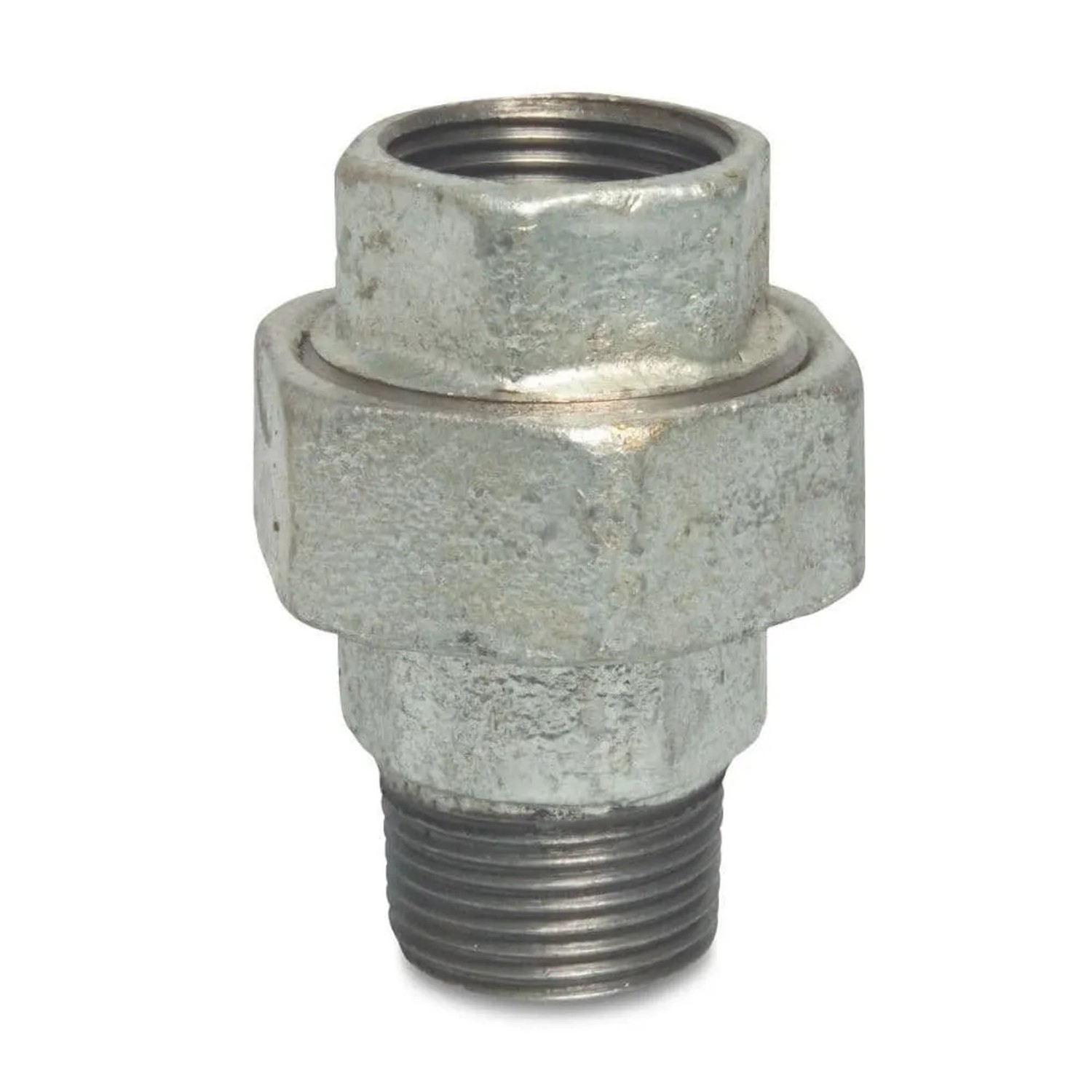 Klasebo Gewindefitting Tempergussfitting Verschraubung Typ Flach 2 IG X 2 AG