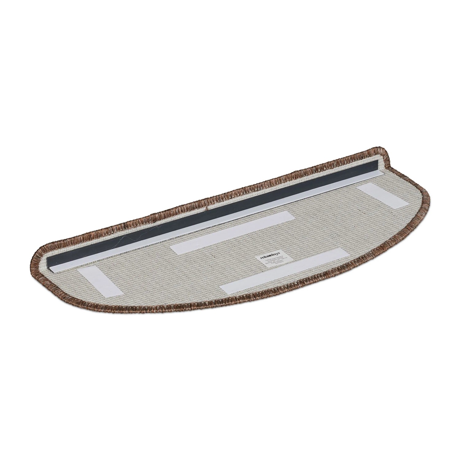Relaxdays Treppenmatten 15er Set Kunststoff Dunkelbraun Selbstklebend Rutschhemmend 4 cm x 65 cm x 24 cm_5