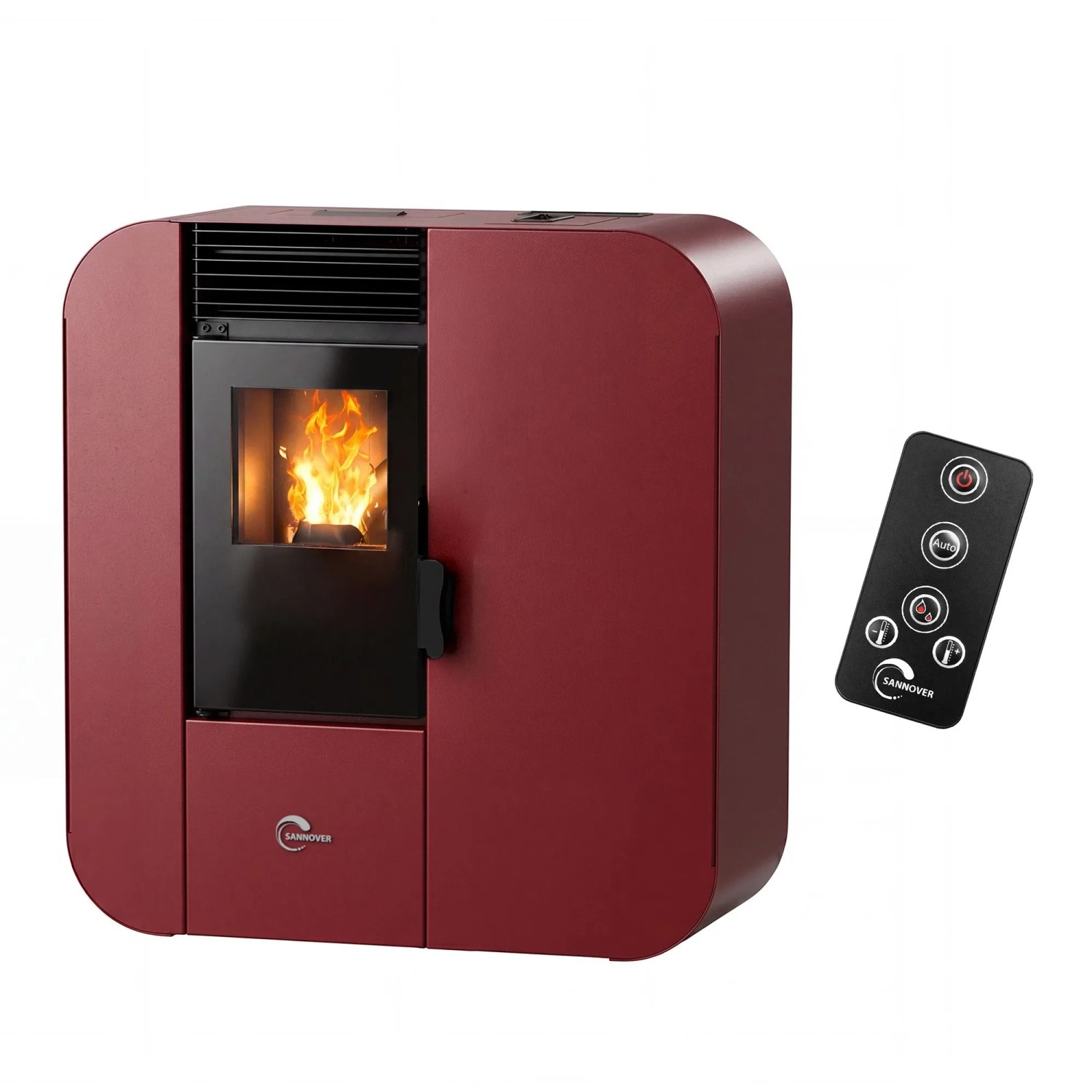 Sannover Pelletofen Slim Astral 13,8 kW Bordeaux