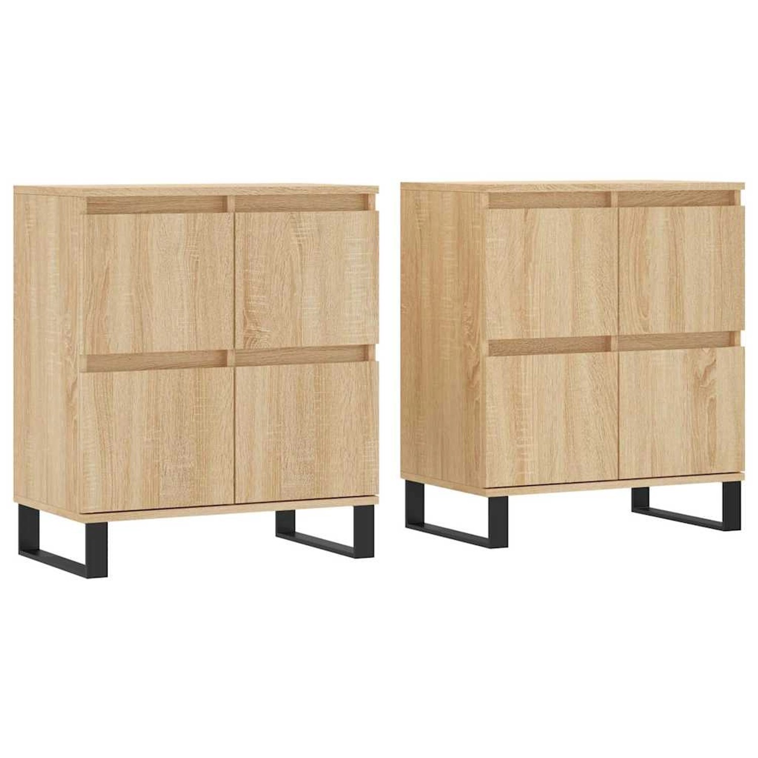vidaXL Sideboards 2 Stk Sonoma-Eiche Holzwerkstoff 3190184 günstig online kaufen