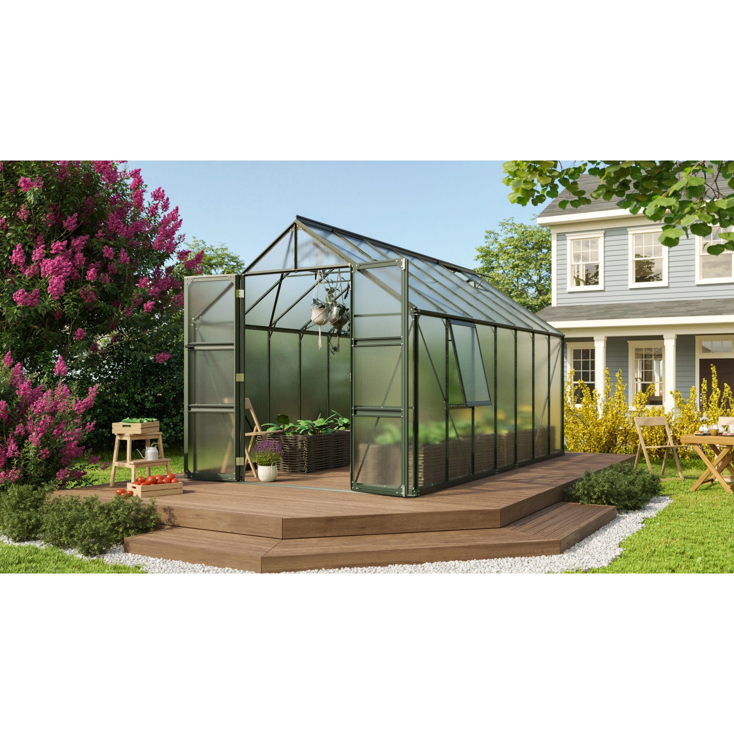 Vitavia Gewächshaus Olymp 11500 HKP 4 mm Smaragd B 257 cm x T 449 cm günstig online kaufen