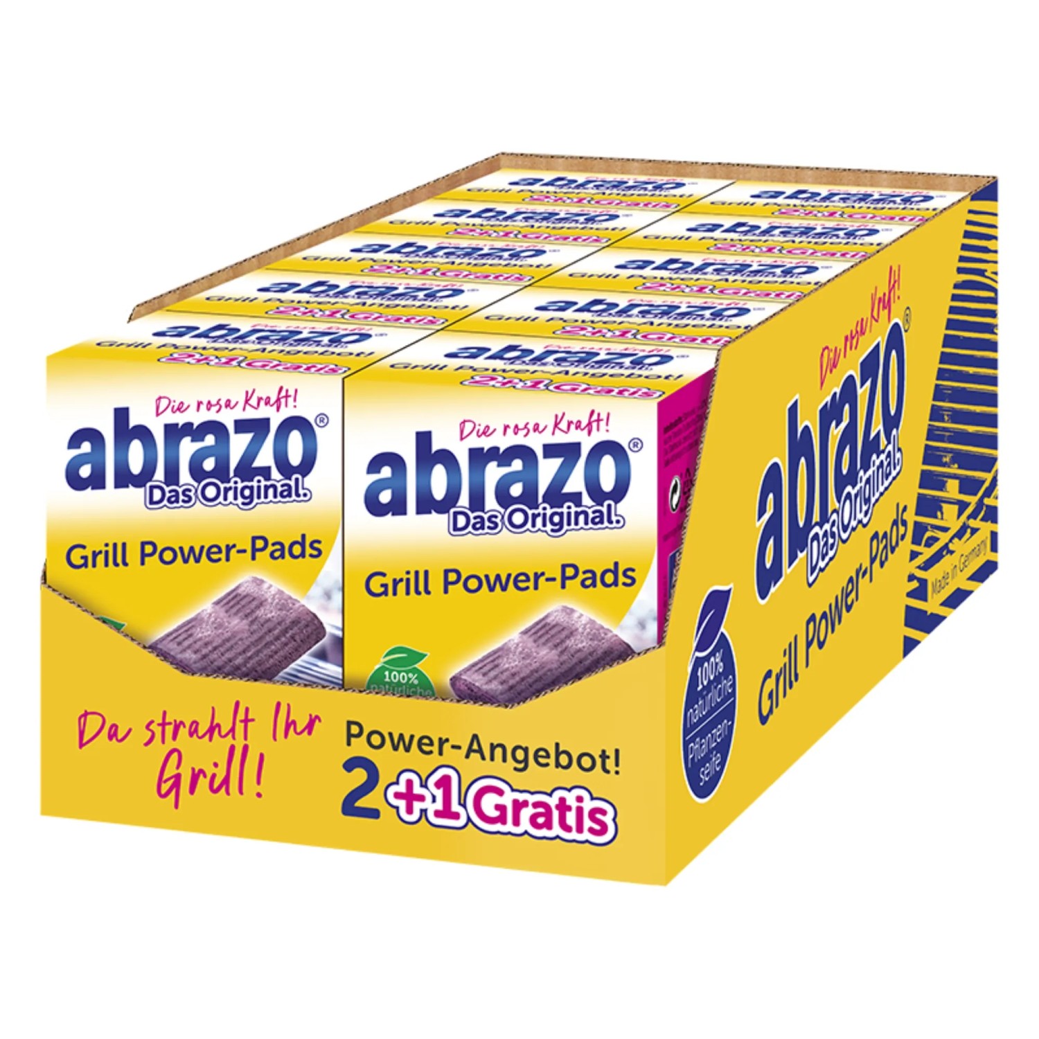 abrazo Grillreiniger Power-Pads 10 x 3 Stück Extra-Groß