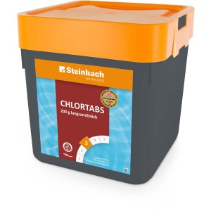 Steinbach Chlor-Tabs 5kg, organische 200g Tabletten zur Pool Desinfektion.