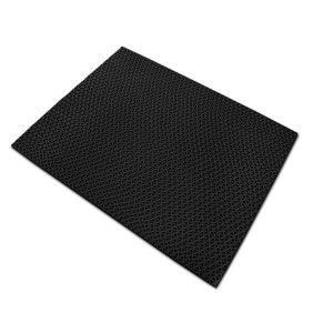 Schwarze KARAT Hygienematte 90x500 cm für Barfußzonen, UV-beständig und rutschfest.