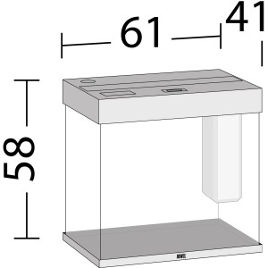 Juwel Aquarium-Set Lido LED, helles Holz, 120 l, mit Maßen. Komplettes Aquarium für die Unterwasserwelt.