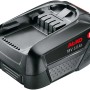 Al-Ko Akku B100 Li 18 V/5 Ah, kompatibel mit Bosch Home and Garden. Schwarzer Akku mit rotem Al-Ko Logo.