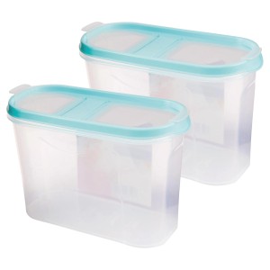 2er-Pack Bestlivings Frischhaltebox Schüttdose, 1,4 Liter, türkis, für Vorräte.