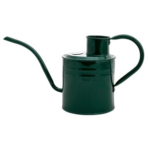 Dunkelgrüne Kent & Stowe Gießkanne, 2 l, aus Metall mit langem Auslauf für Zimmerpflanzen.