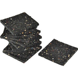 Kovalex Pads: 12 Stück Gummigranulat Unterlage für Terrassendielen, zum Schutz und Ausgleich.