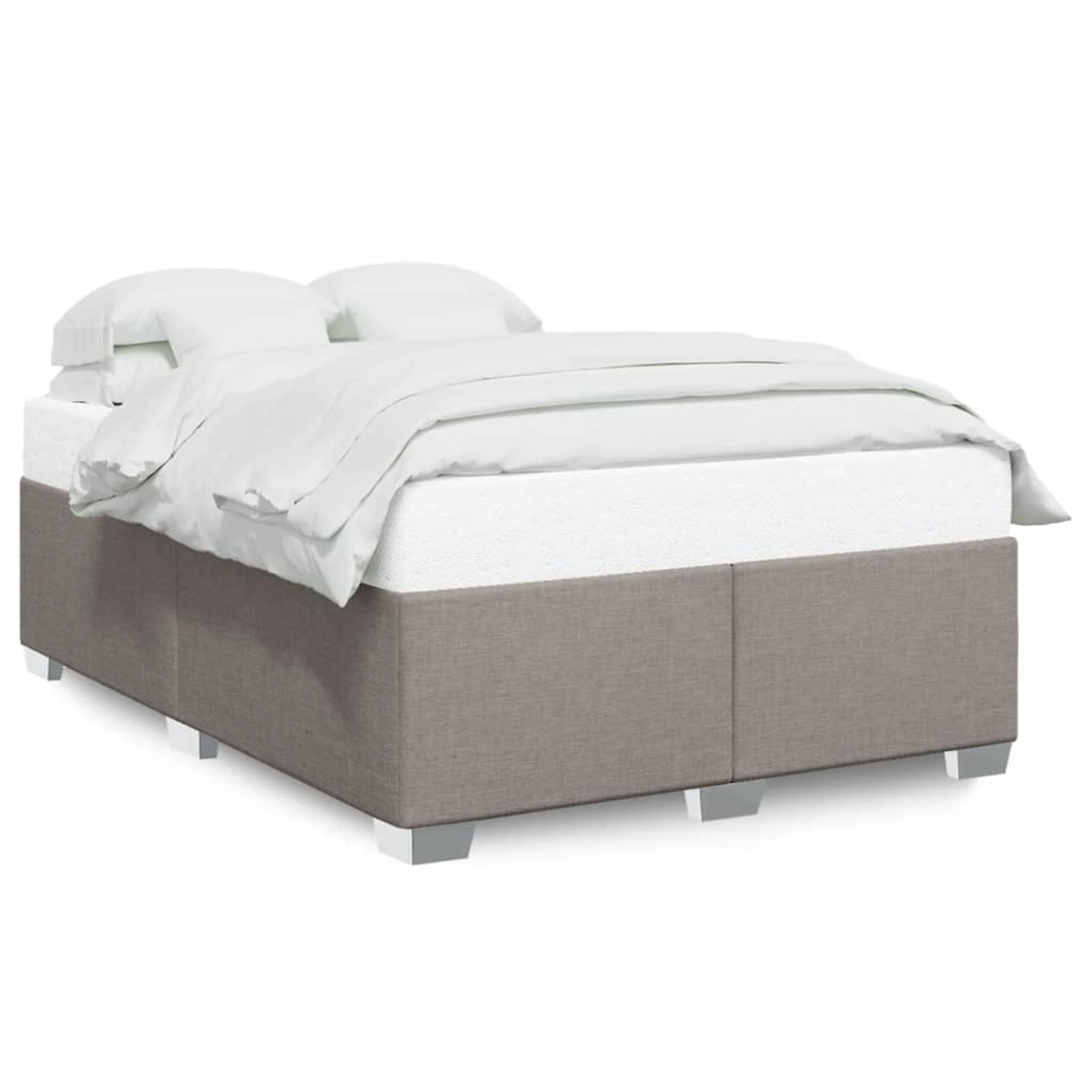 vidaXL Bettgestell ohne Matratze Taupe 140x190 cm Stoff 3284475 günstig online kaufen