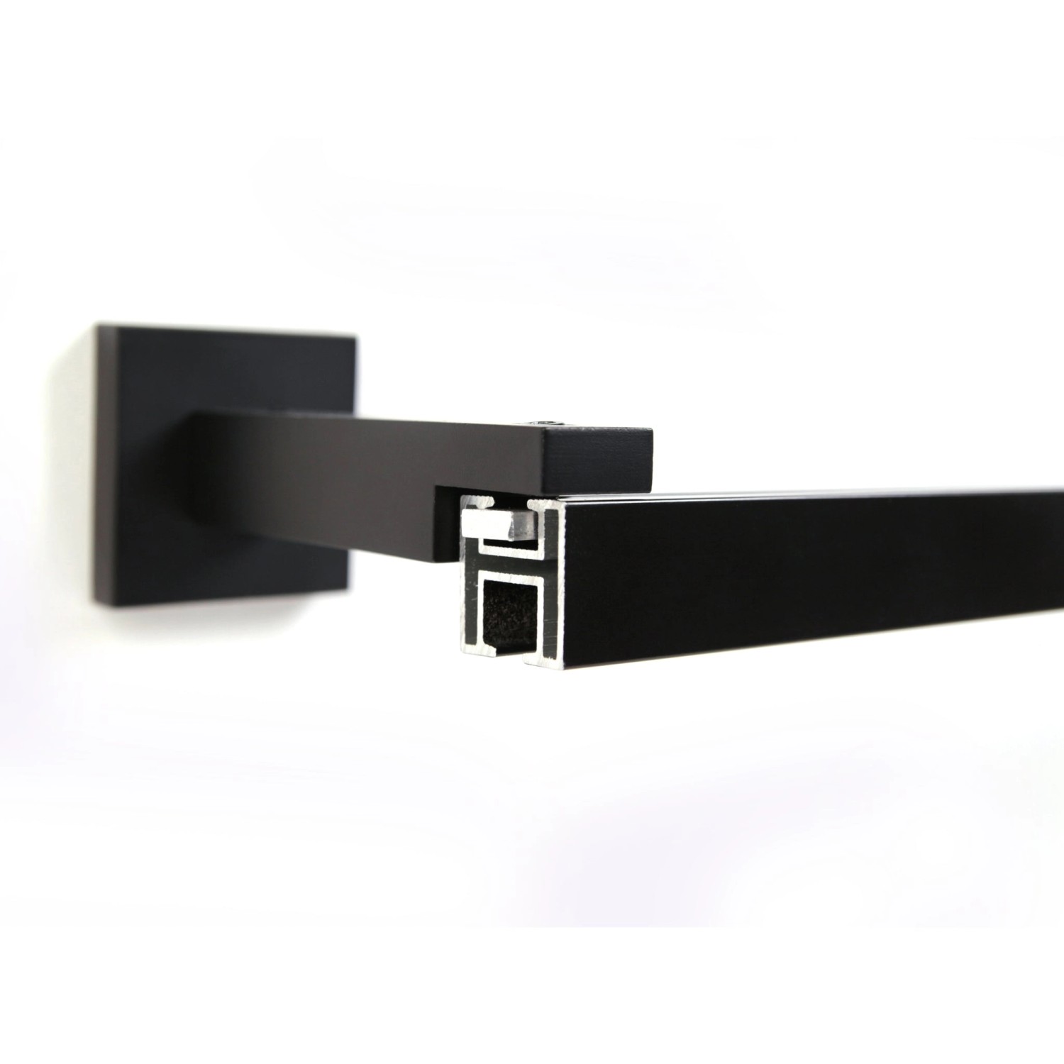 Deco-Raum Gardinenschiene nach Maß 1-Lauf Cube Schwarz 310cm_7