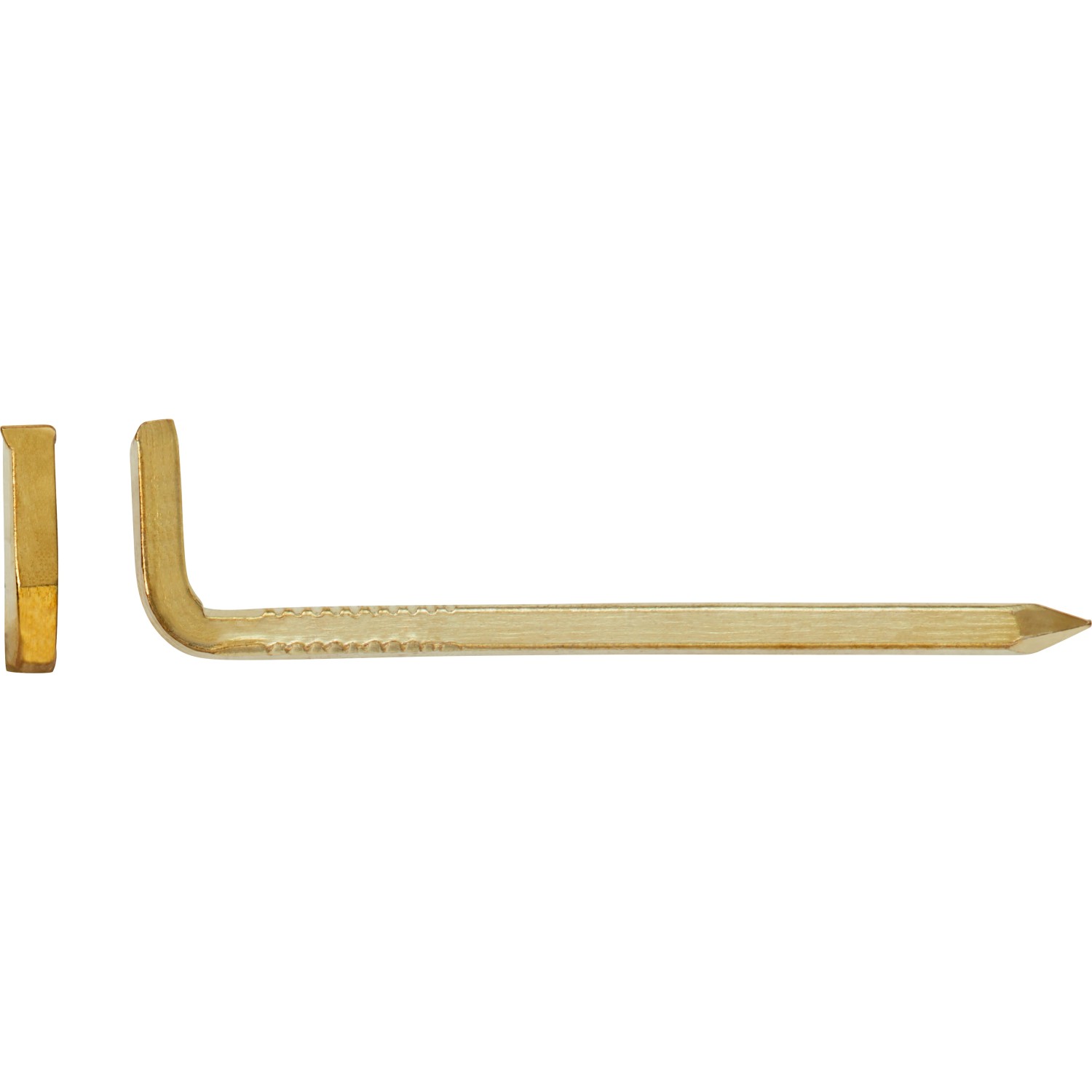 Winkelhaken Stahl Vermessingt 40 mm 10 Stück