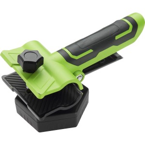 REV Ritter Befestigungsklemme Y Light, schwarz-grün, zur Montage von LED-Baustrahlern.