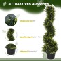 Künstlicher Zedernbaum, spiralförmig, 90 cm hoch, im Topf. Dekorative Zimmerpflanze für Innen & Außen.