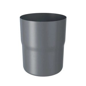 Zambelli Fallrohrverbinder DN 100, verzinkt, anthrazit, zur Dachentwässerung.