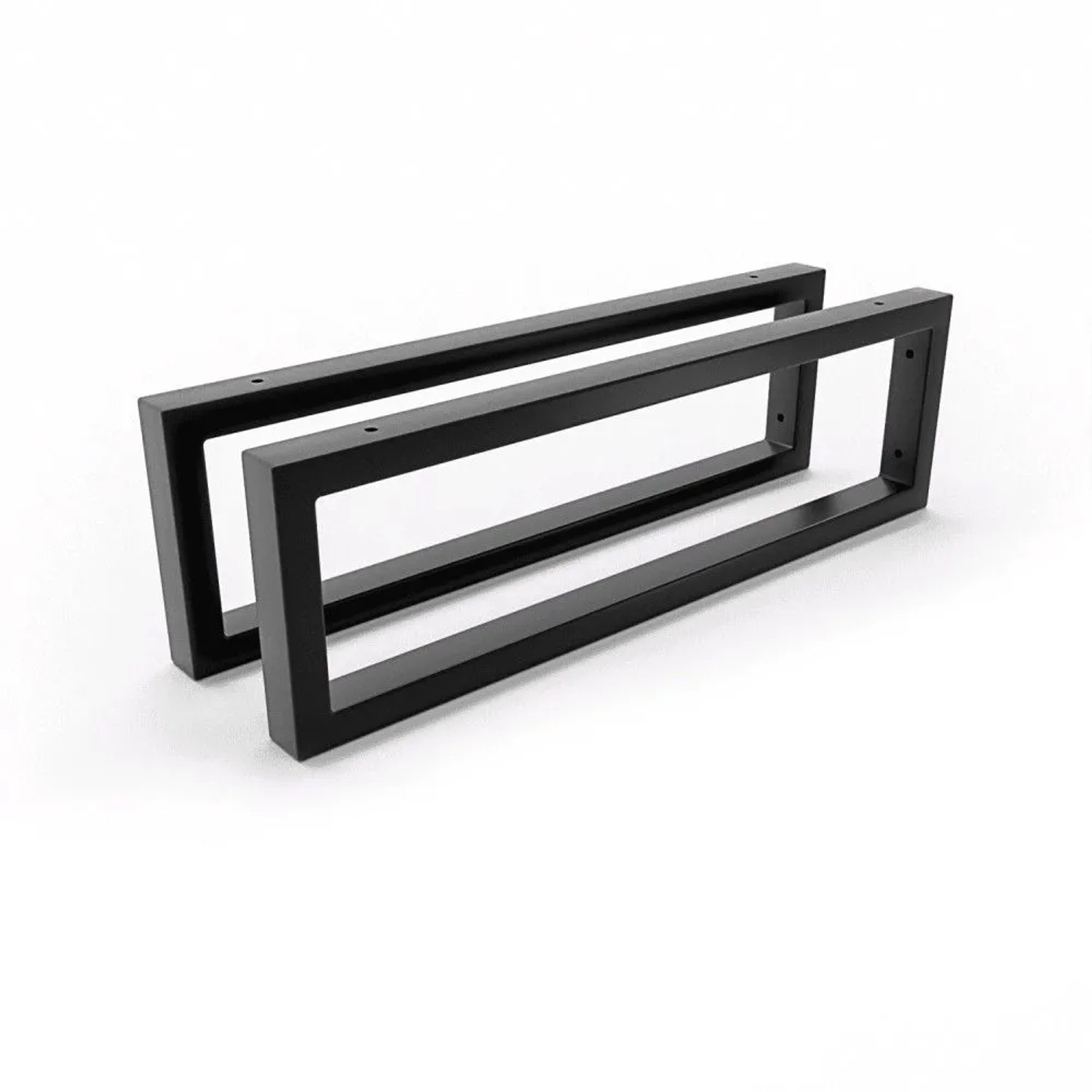 HEVVA Waschtischhalterung RHEIN 15 cm Hoch 50 cm Tief 2er Set Schwarz