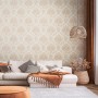 AS-Creation Vliestapete Ornament in Weiß und Gold, matte Oberfläche, strukturierte Optik.