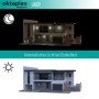 Oktaplex Jasy Dämmerungssensor: Haus mit automatischer Beleuchtung bei Tag und Nacht.