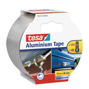 Tesa Aluminium Tape, 10m x 50mm, zur Reparatur und Abdichtung im Innen- und Außenbereich.