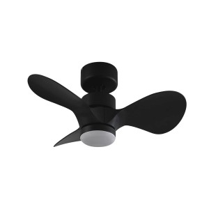 Lindby LED Deckenventilator mit Lampe Enon 10022110 Dimmbar Leselampe Modern in Schwarz aus Metall 1-flammig Wohnzimmerleuchte