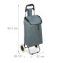 Relaxdays Einkaufstrolley Polyester Grau Klappbar 92,5 x 42 x 28 cm 1,4 kg_4