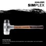 Halder Simplex Schonhammer Ø 30 mm Gummi   Superplastik mit Aluminiumgehäuse_5