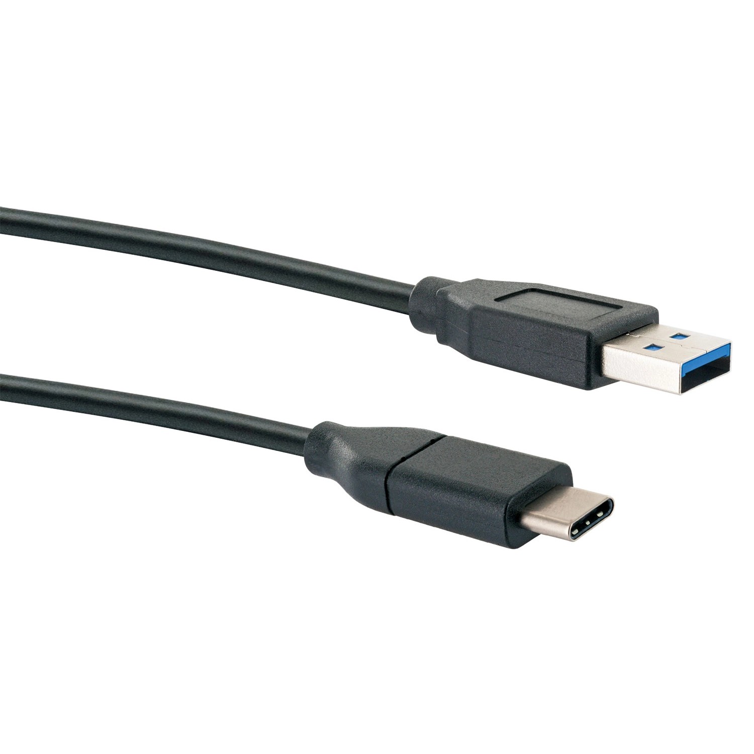 Schwarzes Schwaiger USB 3.1 Adapterkabel, C-Stecker auf A-Stecker für Computer & Multimedia.