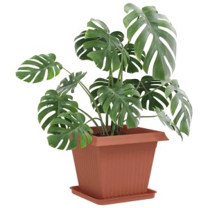vidaXL Blumentöpfe 24 Stk Ziegelrot 38 x 38 x 30 cm Kunststoff 3403309