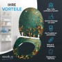 SANILO WC-Sitz Greego mit Absenkautomatik und grün-goldenem Blattmuster für komfortable WC-Momente.