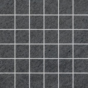 Vitra Mosaikfliese Olympos, anthrazitfarbenes Feinsteinzeug, 30x30 cm, für Bad und Küche.