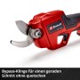 Einhell Akku-Astschere GE-LS 18 Li-Solo: Rote Gartenschere mit Bypass-Klinge für Äste bis 28mm.