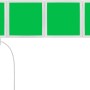 Wofi LED-Lichtkacheln Basis-Set, 4 weiße RGB-Panels mit Steuerung und grünem Licht.