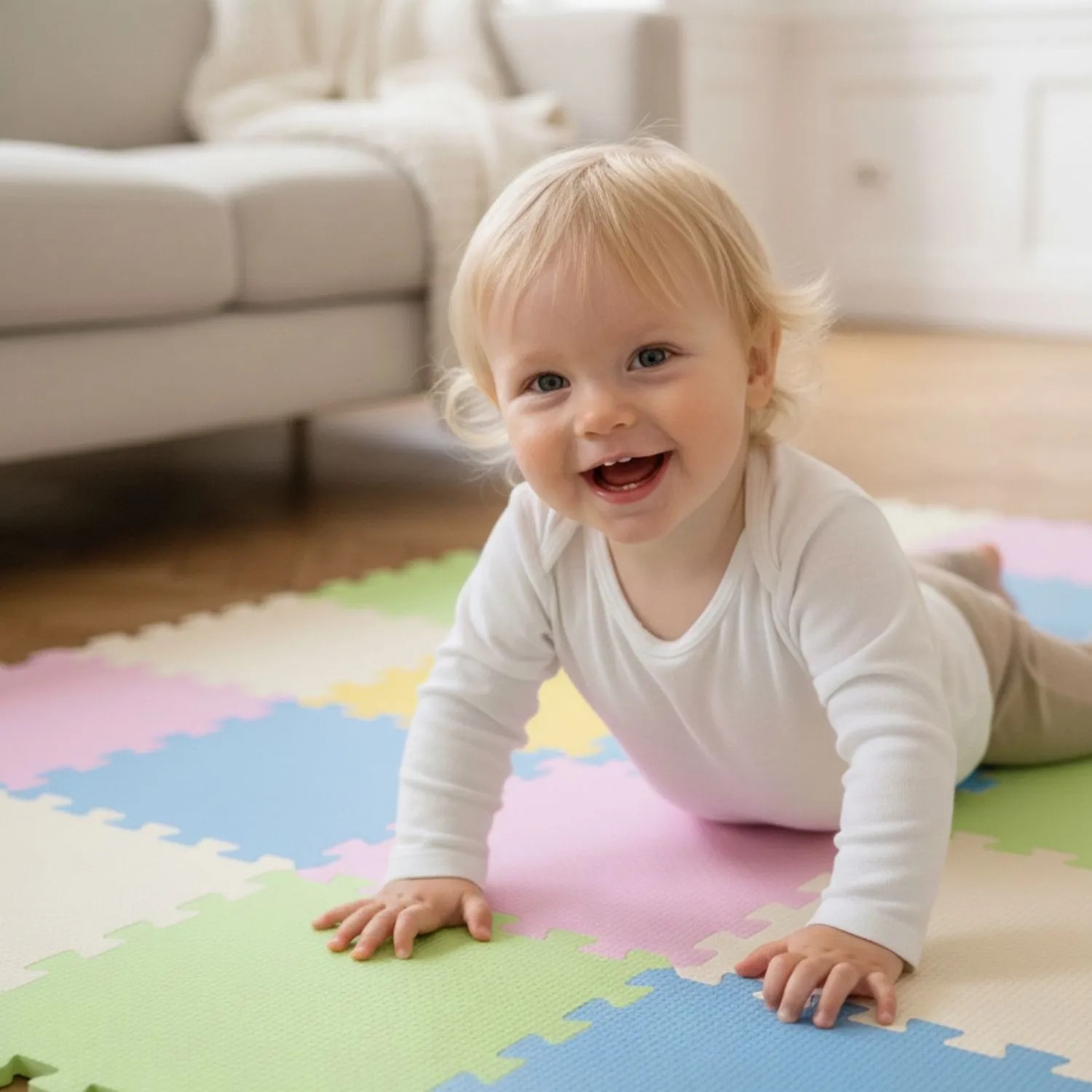 LittleTom Baby & Kinder Puzzlematte 30 x 30 cm 9 Stück  Bunt