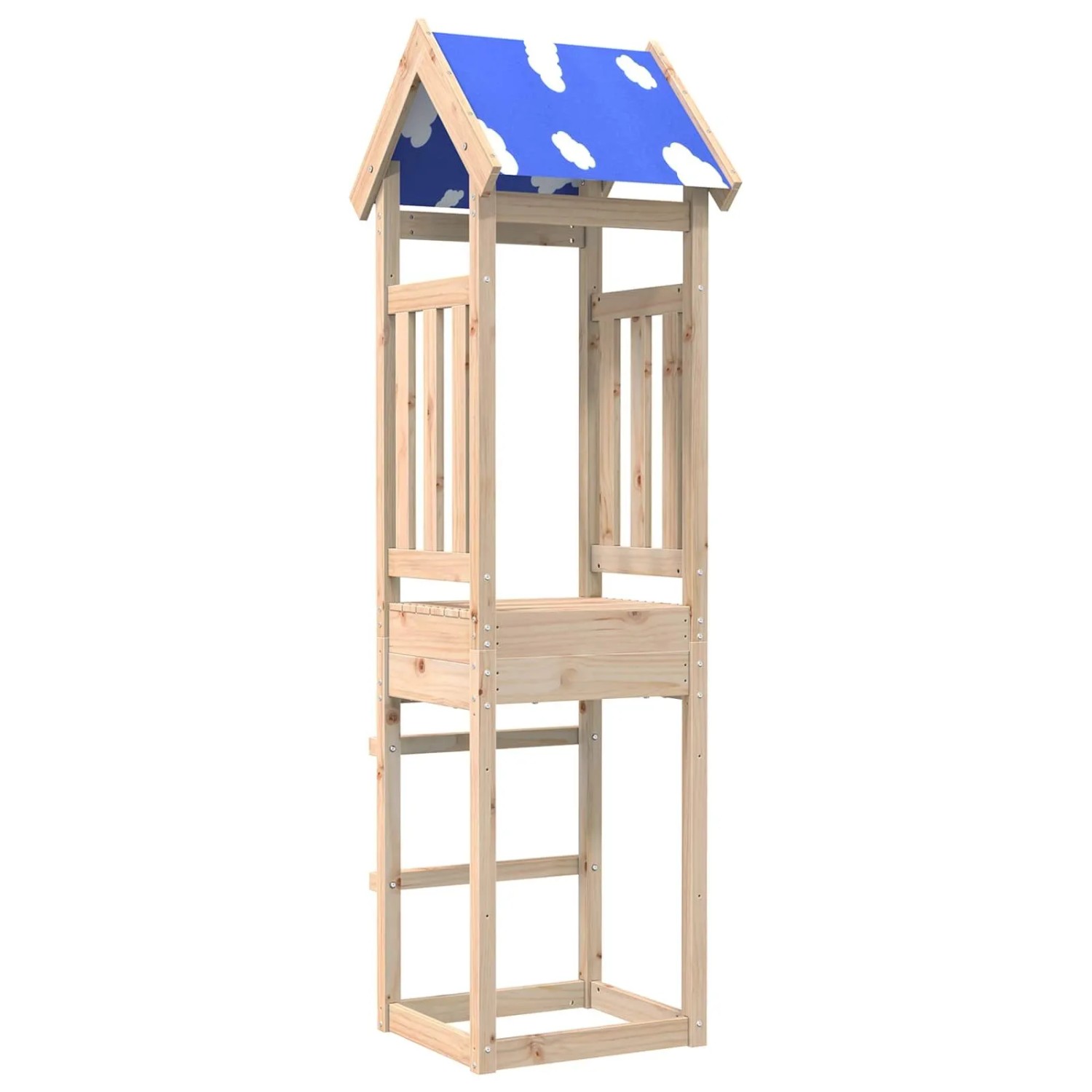 vidaXL Spielturm Braun 52,5 x 46,5 x 208 cm Massives Kiefernholz 3417166