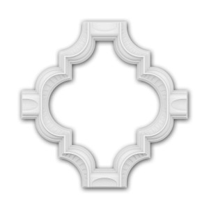 Weißes 3D Wandpaneel im marokkanischen Stil, 49,9x49,8 cm, zur Wandvertäfelung und als Zierelement.