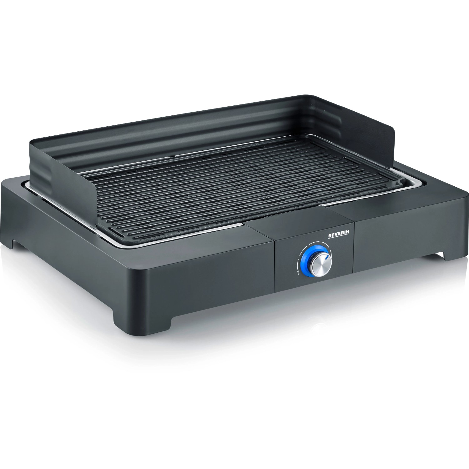 Severin Tischgrill PG 8567 Elektrogrill mit gerippter Grillplatte für drinnen und draußen.