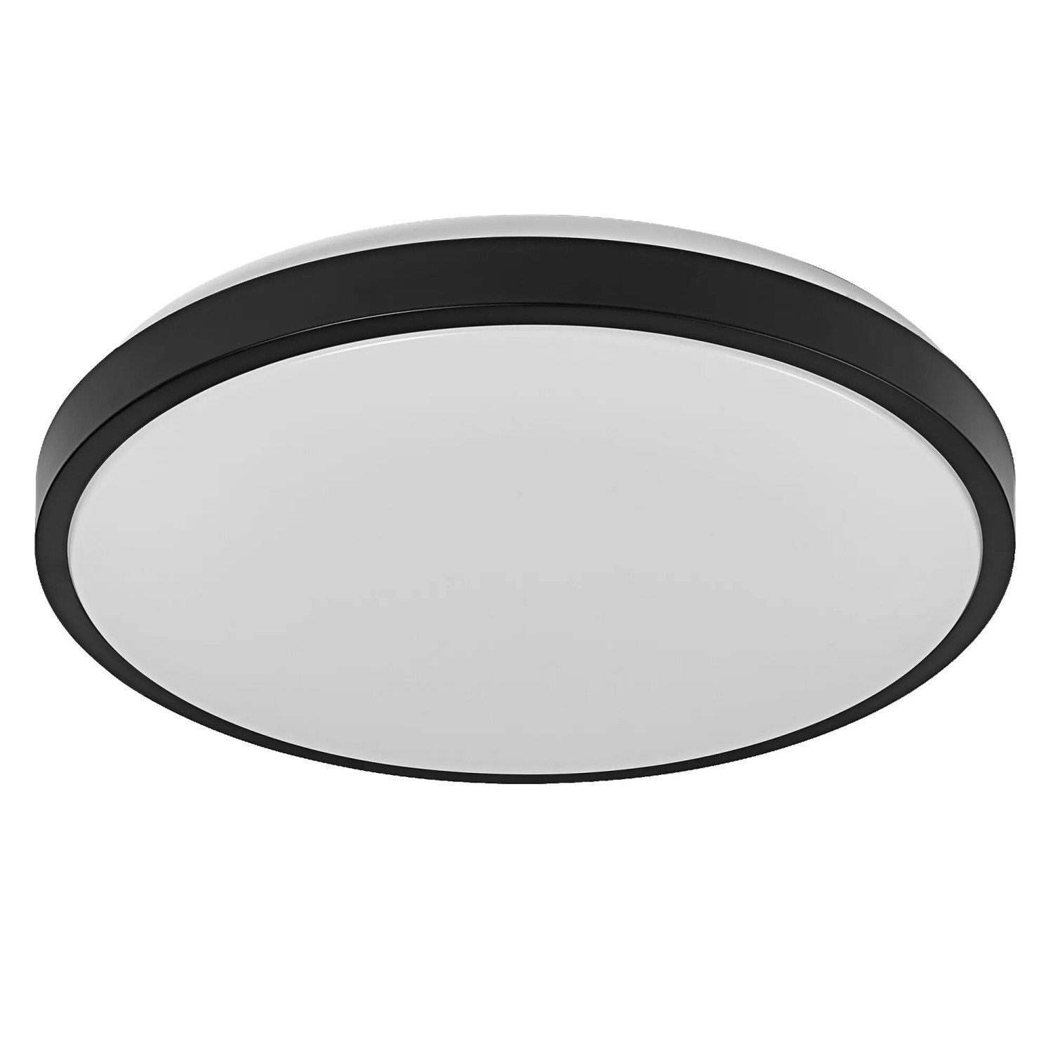 Schwarze LED-Deckenleuchte Orbis London von Ledvance, Ø 39,5 cm, für Wohnräume.