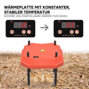 Fudajo 25X25Cm Küken-Wärmeplatte Temperaturregler 30W Heizplatte Kükenaufzucht