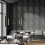 Anthrazitfarbene Marburg Vliestapete GZSZ Vintage Betonoptik im Raum.